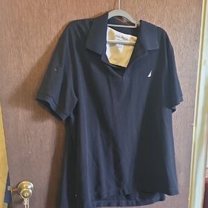 Nautica Classic Short-Sleeve Polo in Navy with White Logo